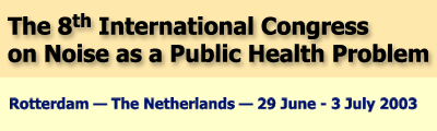 The 8th International Congress on Noise as a Public Health Problem